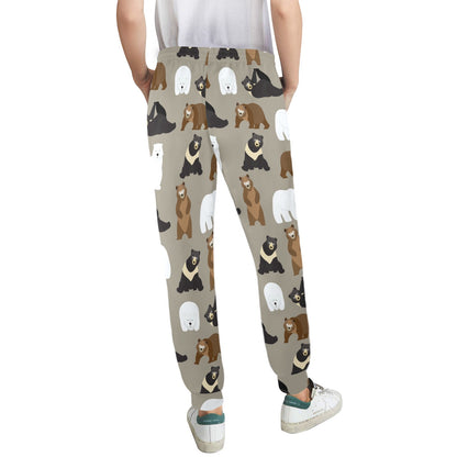 Bear Pattern Print Design BE03 Women's Casual Track Pants