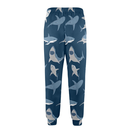 Shark Action Pattern Men's Casual Track Pants