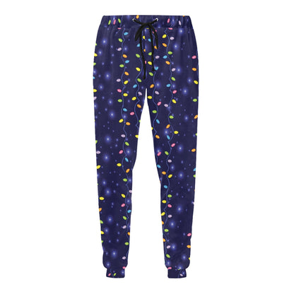 Christmas Light Pattern Print Design 03 Men's Sweatpants