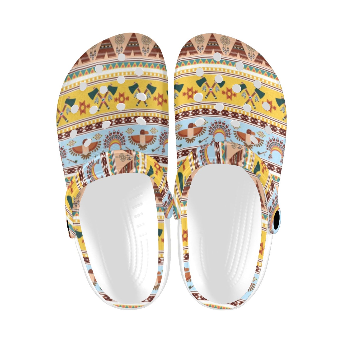 Native American Pattern Design Print Unisex Clogs Shoes