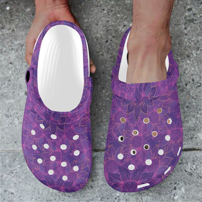 Bohemian Lotus Mandala Style Unisex Clogs Shoes