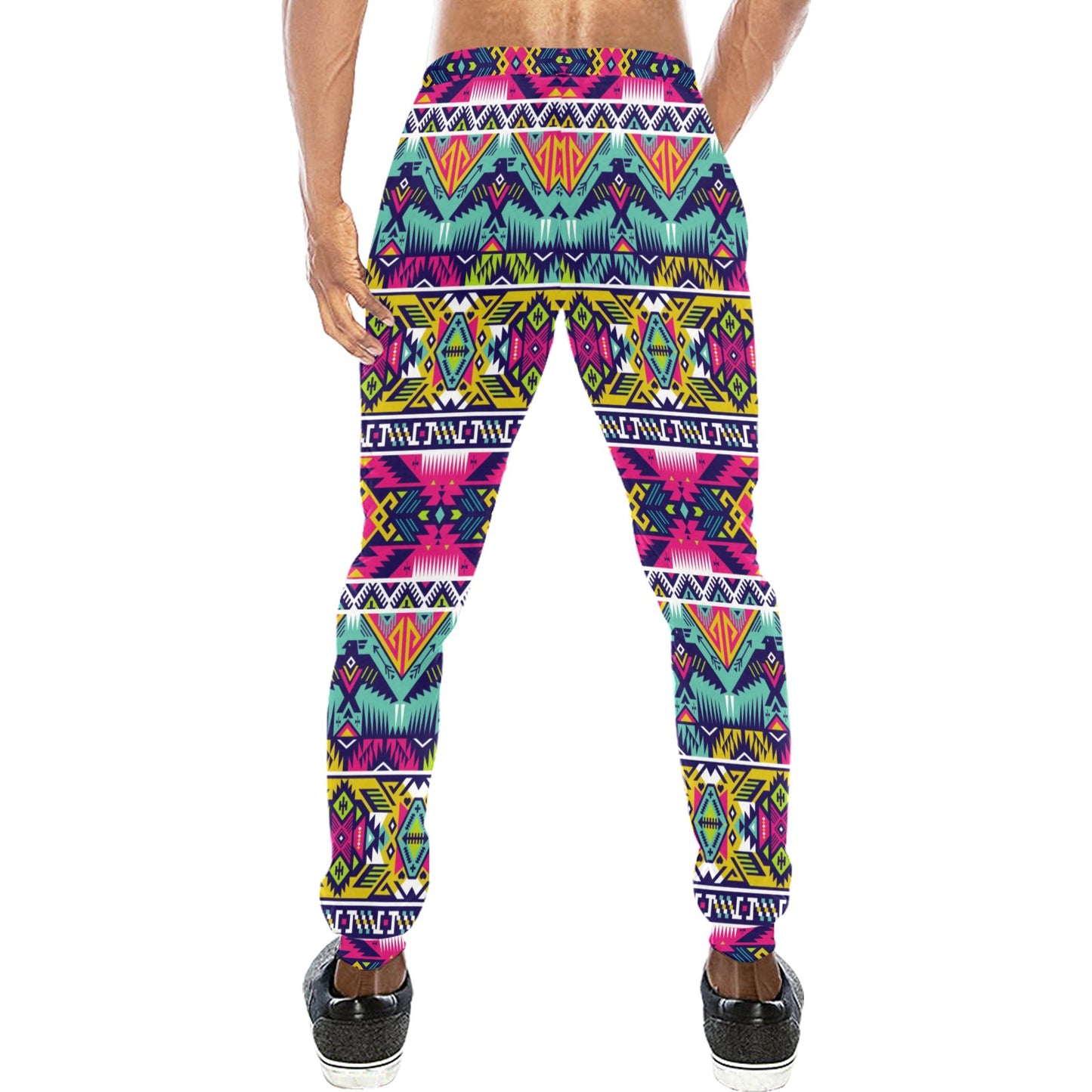 Indian Navajo Color Themed Design Print Men's Sweatpants