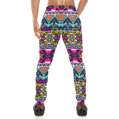 Indian Navajo Color Themed Design Print Men's Sweatpants
