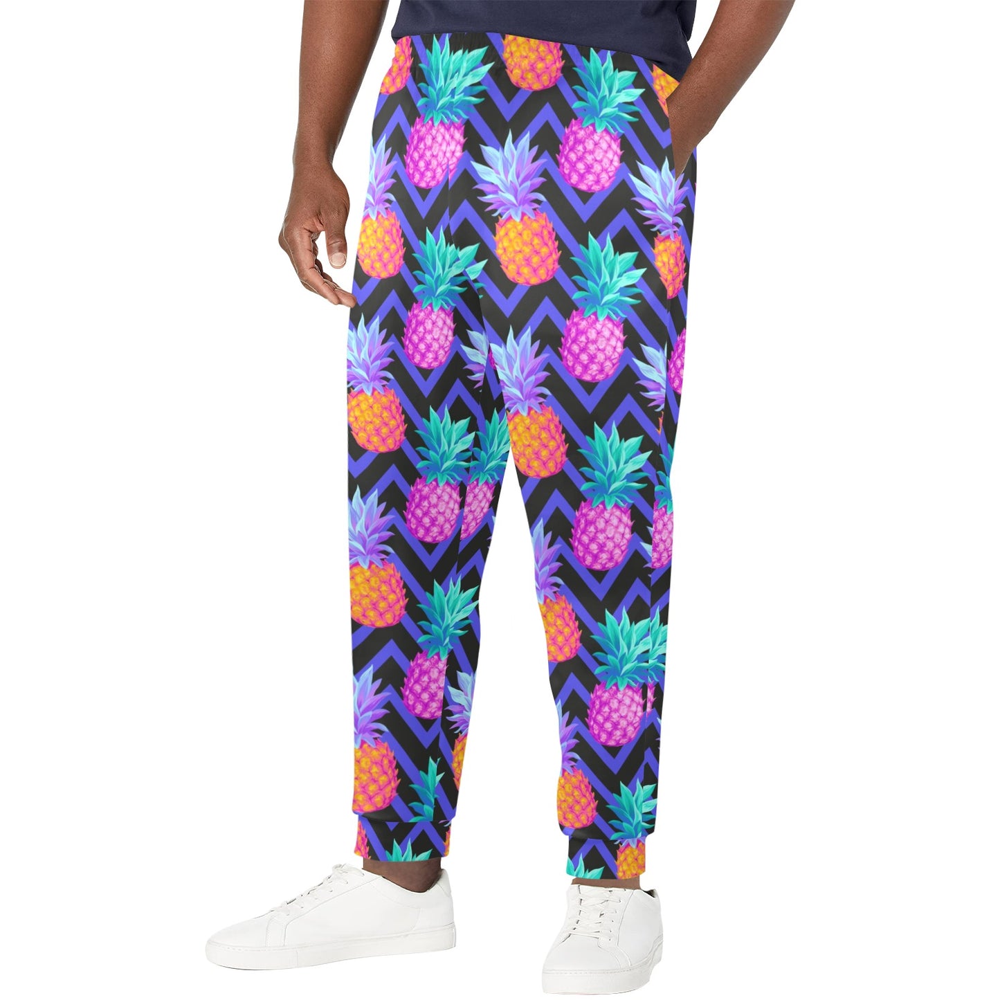 Pineapple Color Art Pattern Men's Casual Track Pants
