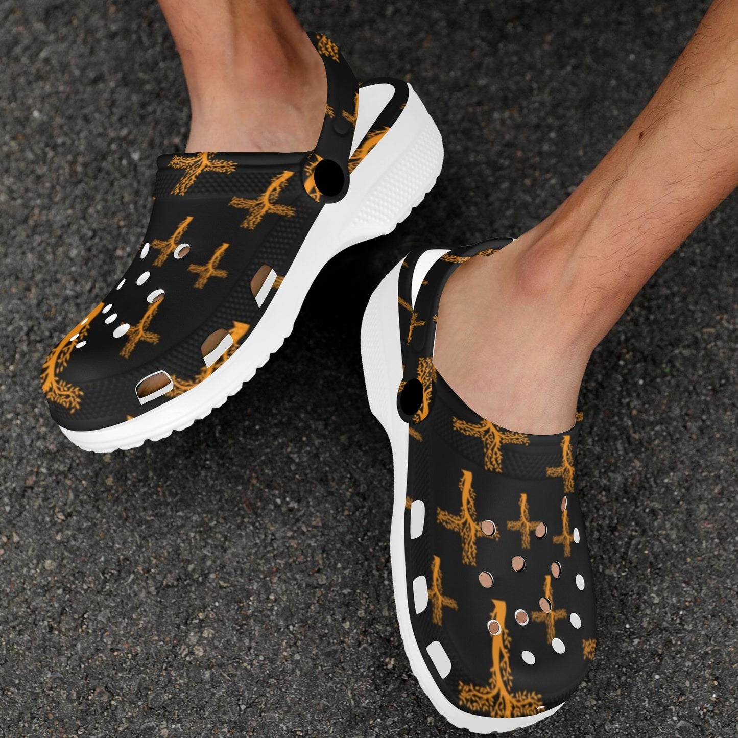 Christian Tree of Life Cross Design Unisex Clogs Shoes