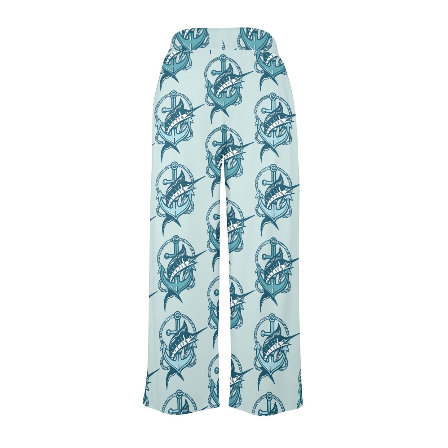 Swordfish Pattern Print Design 03 Women's Wide Leg Lounge Pants