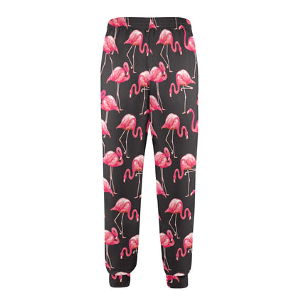 Flamingo Design Print Pattern JJ0182 Men's Casual Track Pants