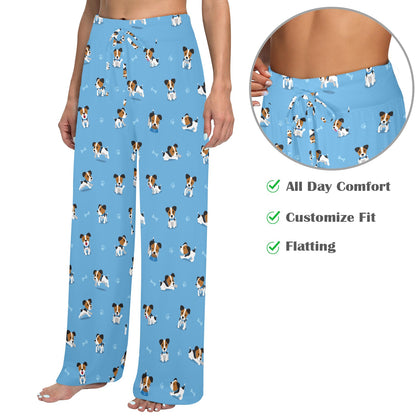 Russell Terriers Print Design LKS3010 Women's Wide Leg Lounge Pants