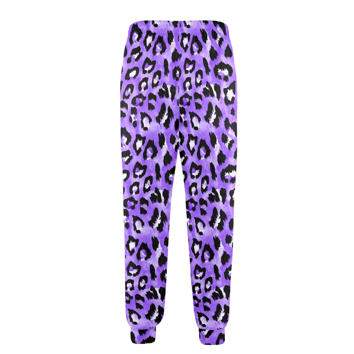 Leopard Purple Skin Print Men's Casual Track Pants