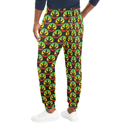 Rasta Reggae Color Design Men's Casual Track Pants