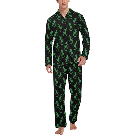 lizard Print Design LKS401 Men's Long Pajama Set