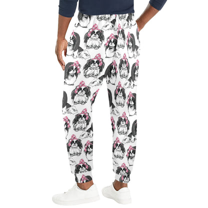 Japanese Chin Pattern Print Design 01 Men's Casual Track Pants