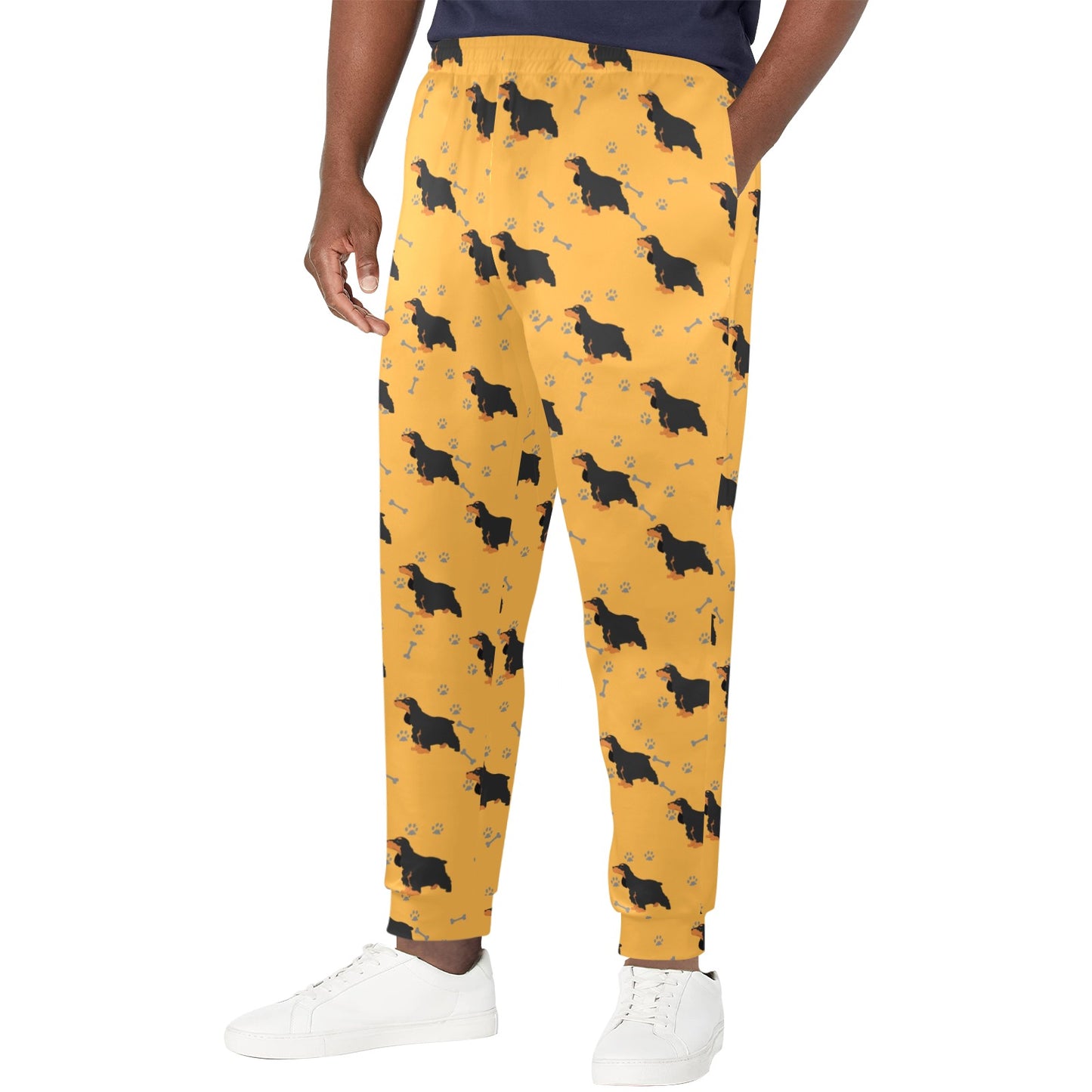 Cocker Pattern Print Design 01 Men's Casual Track Pants