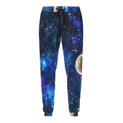 Galaxy Stardust Planet Space Print Men's Sweatpants