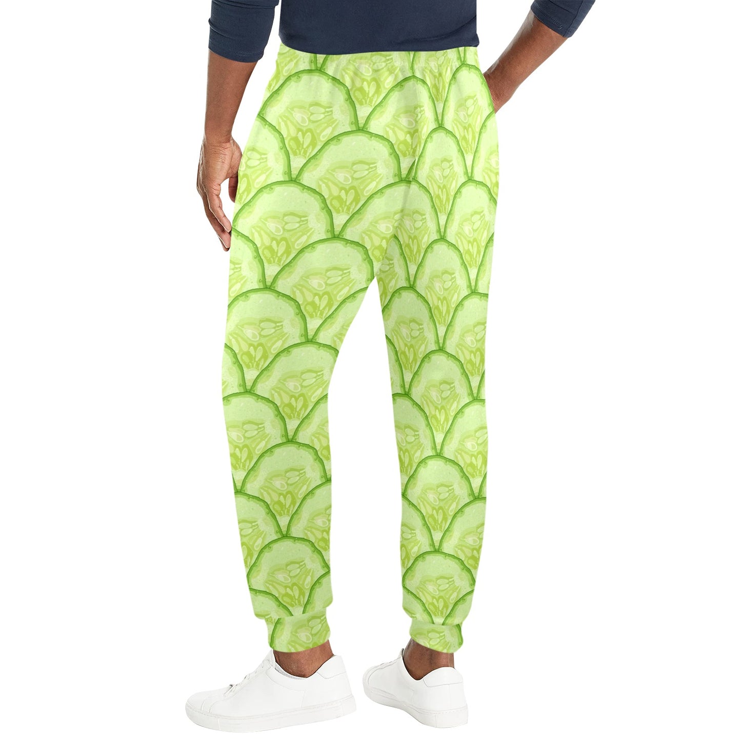 Cucumber Pattern Print Design CC04 Men's Casual Track Pants