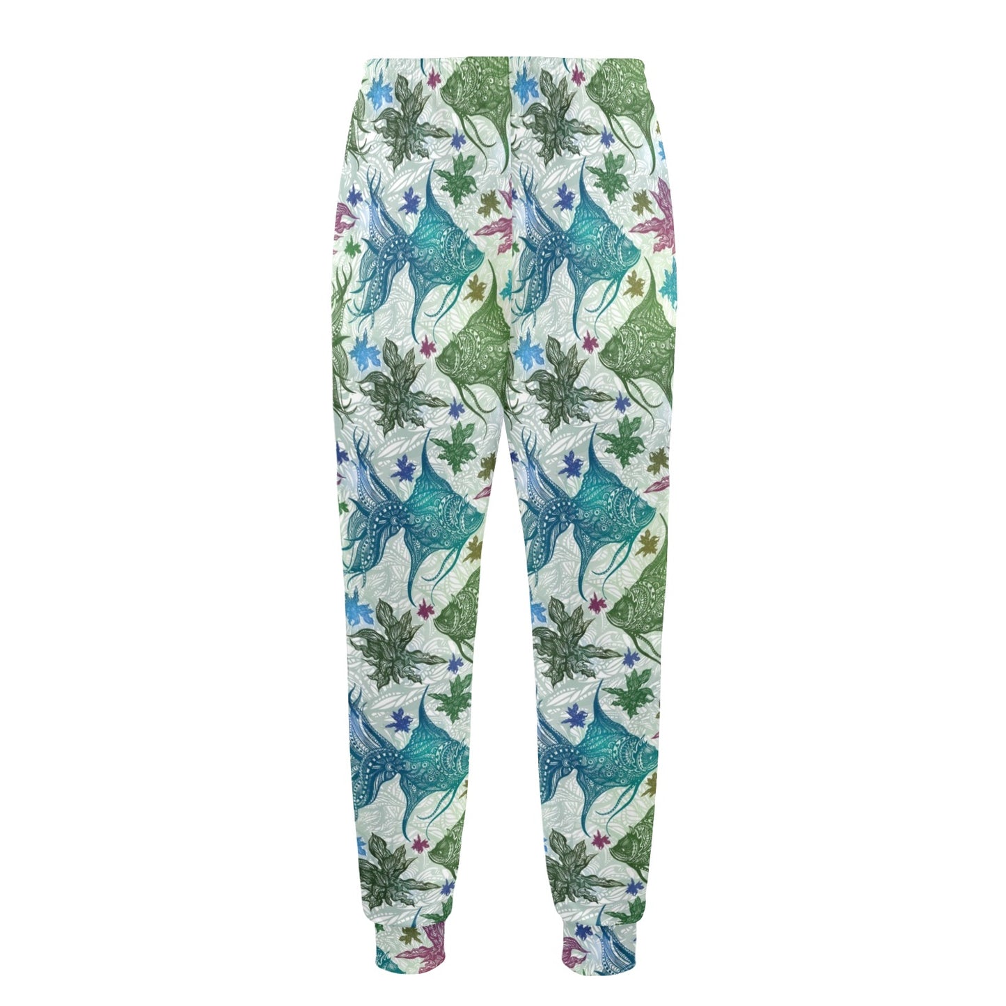 Angelfish Tribal Pattern Print Design 01 Men's Casual Track Pants