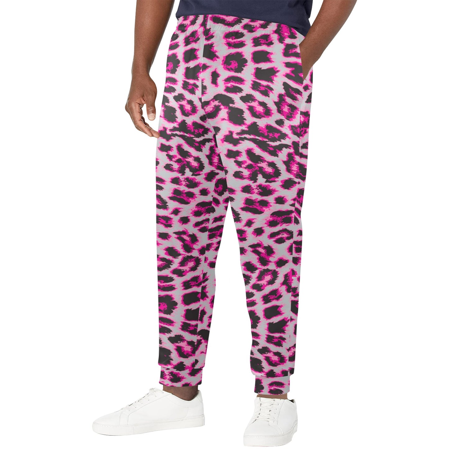 Leopard Pattern Print Design 02 Men's Casual Track Pants