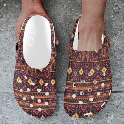 Southwest Ethnic Design Themed Print Unisex Clogs Shoes