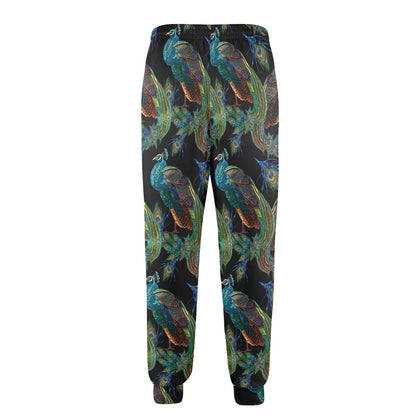 Peacock Pattern Print Design A04 Men's Casual Track Pants