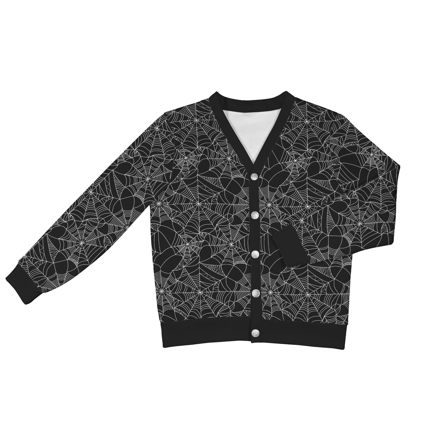 Spider Web Print Design LKS301 Women's Cardigan