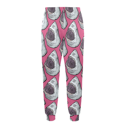 Great White Shark Pattern Print Design 01 Men's Casual Track Pants
