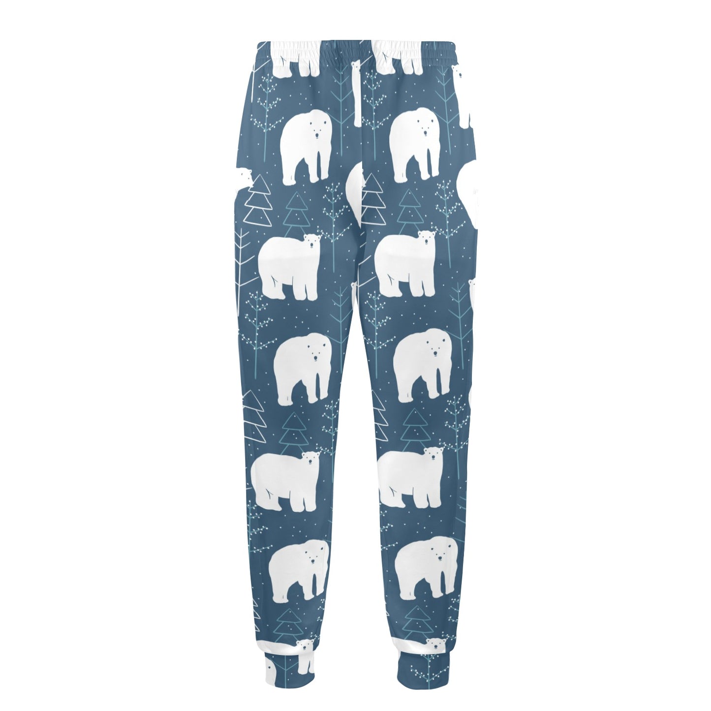 Polar Bear Pattern Print Design A01 Men's Casual Track Pants