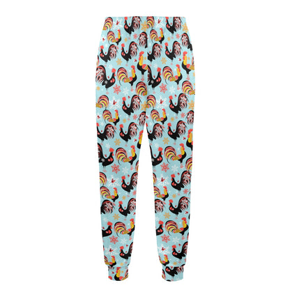 Rooster Themed Design Men's Casual Track Pants