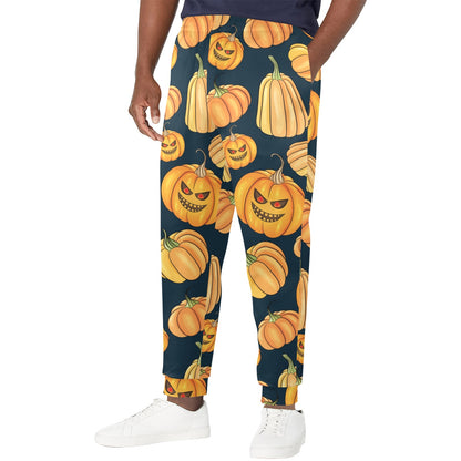Pumpkin Halloween Pattern Print Design A04 Men's Casual Track Pants