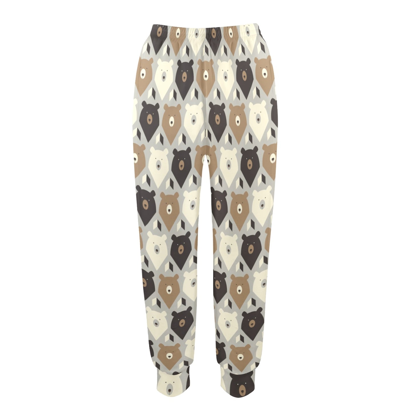 Bear Pattern Print Design 04 Women's Casual Track Pants