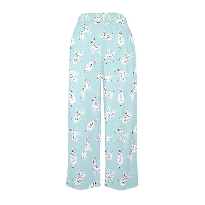 Dalmatians Design Print Pattern JJ052 Women's Wide Leg Lounge Pants