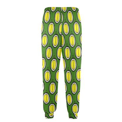Durian Pattern Print Design DR01 Men's Casual Track Pants
