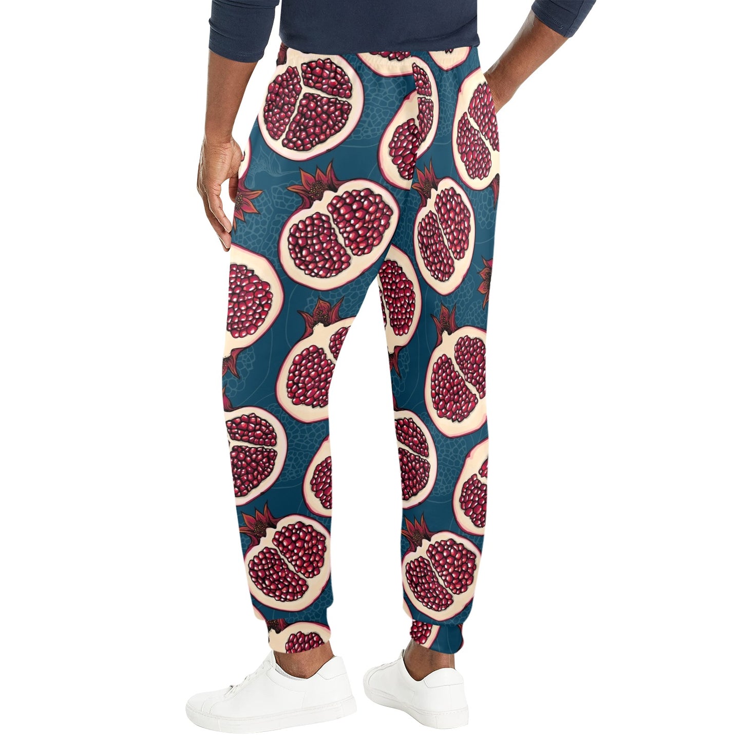 Pomegranate Pattern Print Design PG02 Men's Casual Track Pants