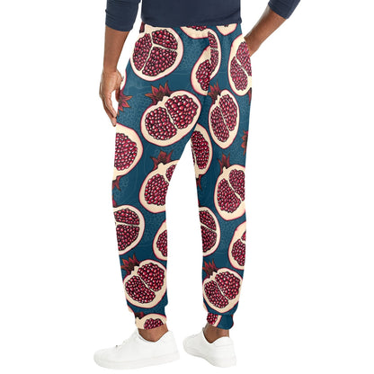 Pomegranate Pattern Print Design PG02 Men's Casual Track Pants
