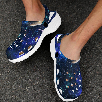 Galaxy Stardust Planet Space Print Unisex Clogs Shoes