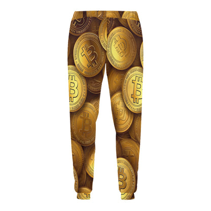 Bitcoin Blockchain Print Pattern Design BTC1 Men's Sweatpants