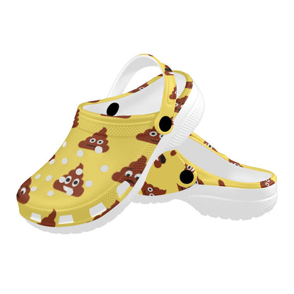 Emoji Poop Print Pattern Unisex Clogs Shoes