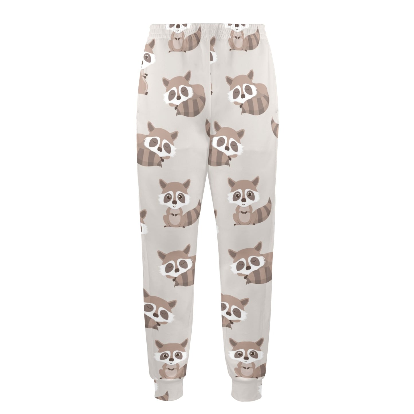 Raccoon Pattern Print Design A05 Men's Casual Track Pants