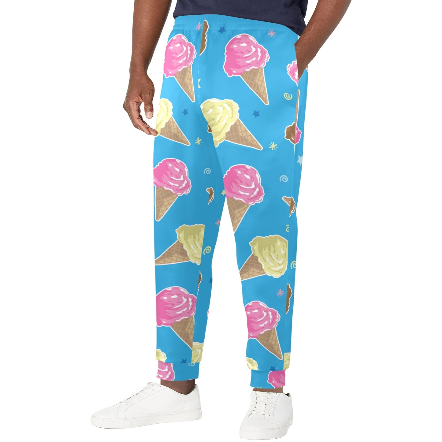 Ice Cream Pattern Print Design 01 Men's Casual Track Pants