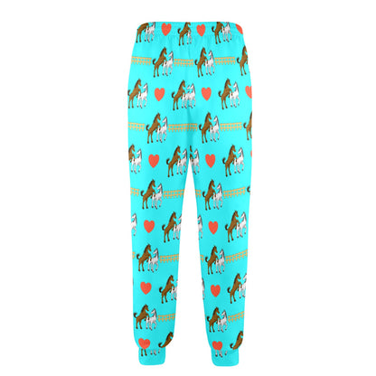 Horse Couple Love Print Design LKS309 Men's Casual Track Pants