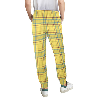 Tartan Yellow Print Design LKS301 Women's Casual Track Pants