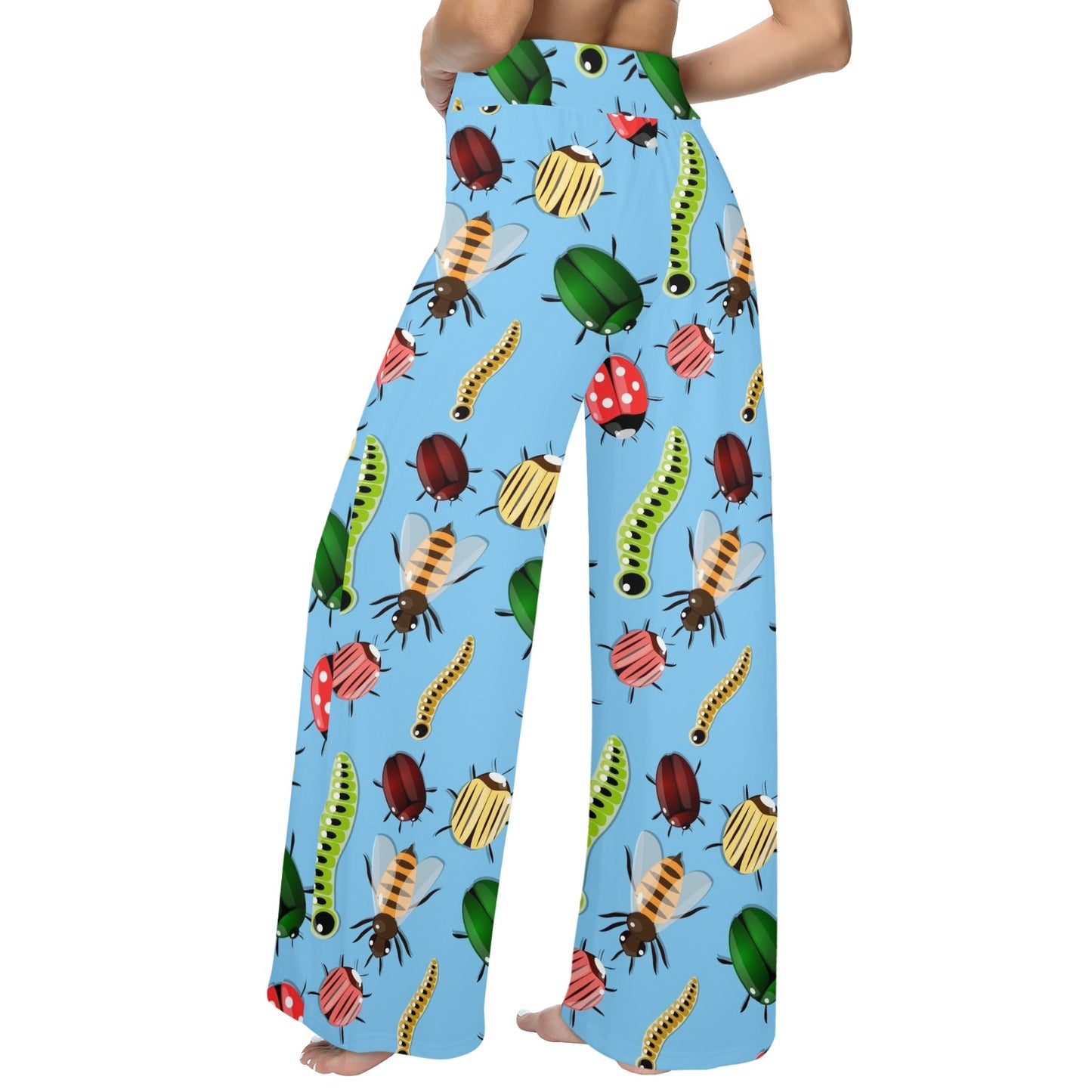 Bugs Design Print Pattern JJ017 Women's Wide Leg Lounge Pants