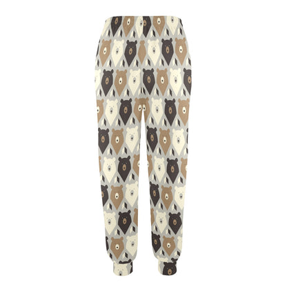 Bear Pattern Print Design 04 Women's Casual Track Pants