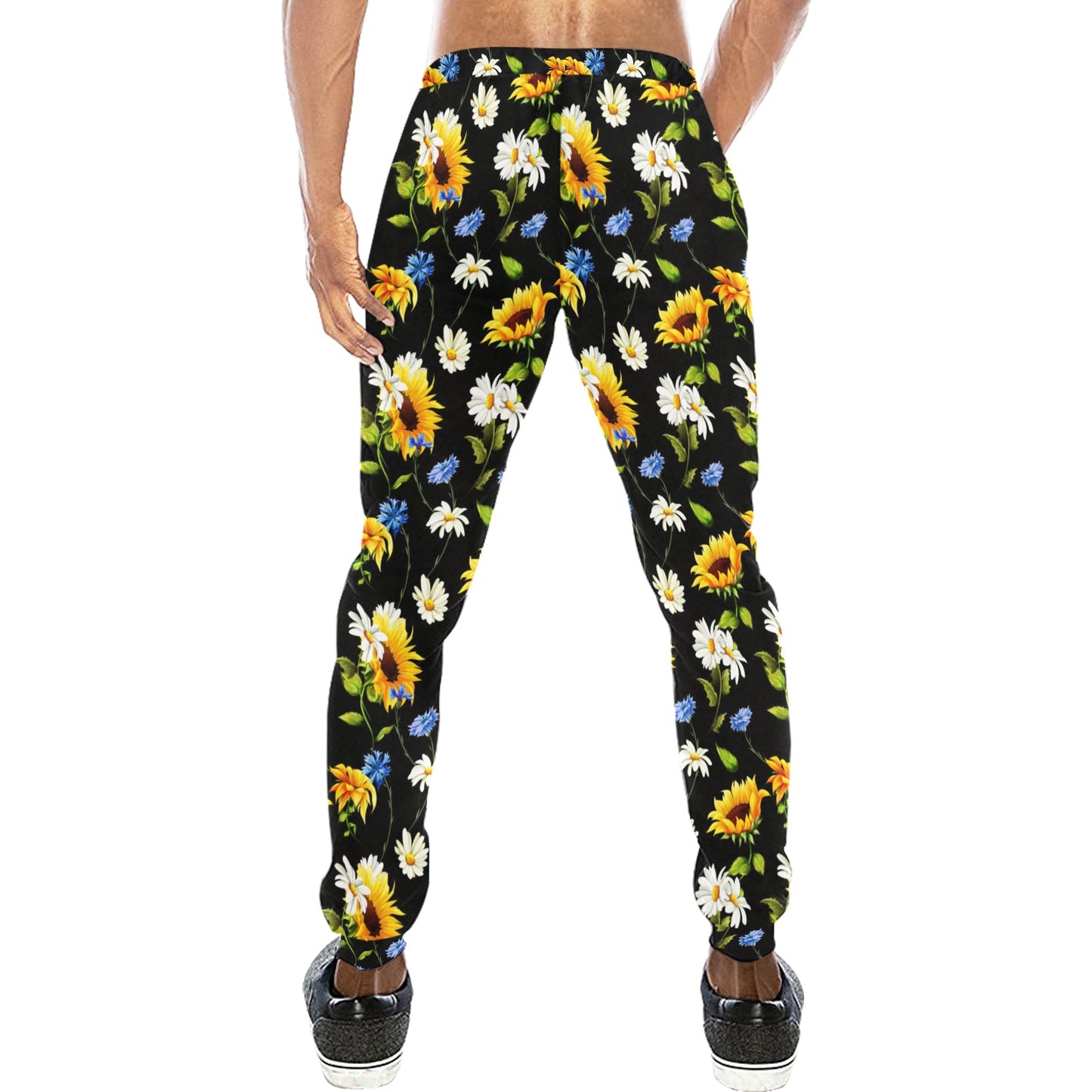 Sunflower Chamomile Bright Color Print Men's Sweatpants