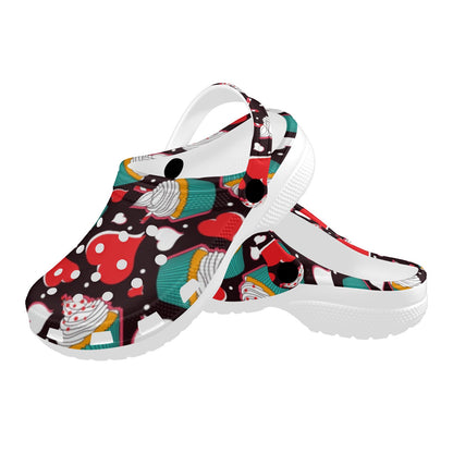 Cupcakes Heart Print Pattern Unisex Clogs Shoes