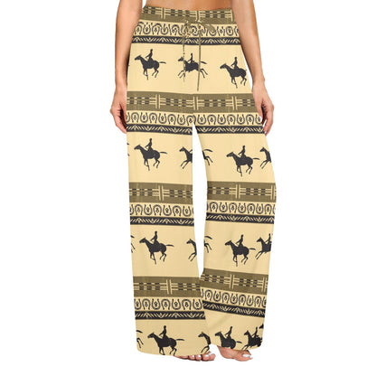 Horse Pattern Prnt Women's Wide Leg Lounge Pants