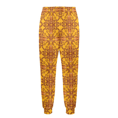 Octopus Background Design Print Men's Casual Track Pants