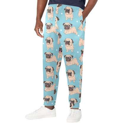 Pug Pattern Print Design A03 Men's Casual Track Pants