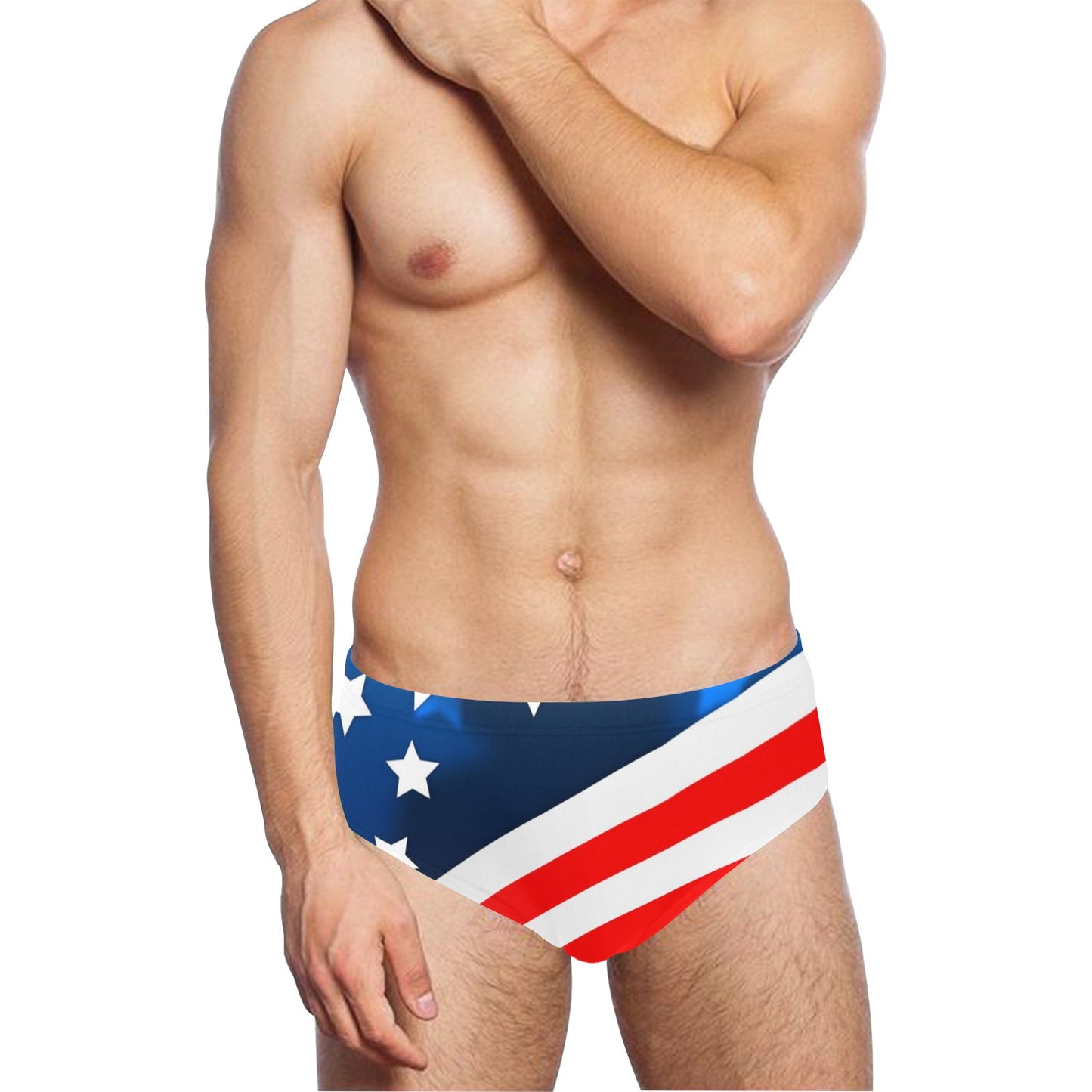 American flag Style Men's Swimming Briefs