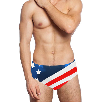 American flag Style Men's Swimming Briefs