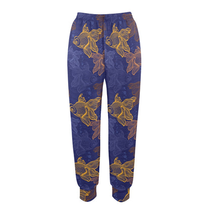 Goldfish Pattern Print Design 01 Women's Casual Track Pants